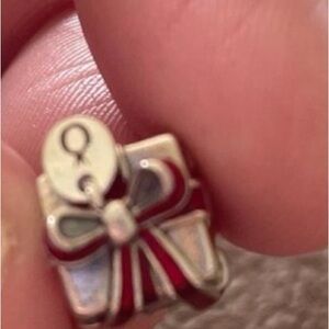 Pandora Silver and Red Gift Box Charm